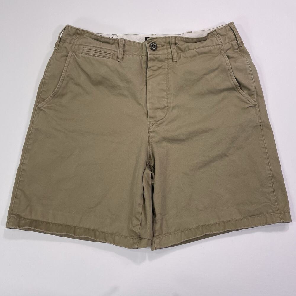 Wallace & Barnes Cotton Field Shorts Mens 29 Tan Khaki Chino Workwear 7” Inseam